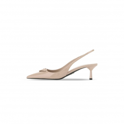 PRADA BRUSHED LEATHER SLINGBACK PUMPS 1I901M